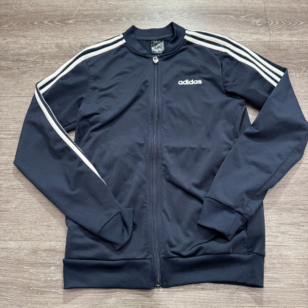 Adidas Jacket Mens Small Blue Stripe Originals‎ Classics Track Jumpsuit Spellout